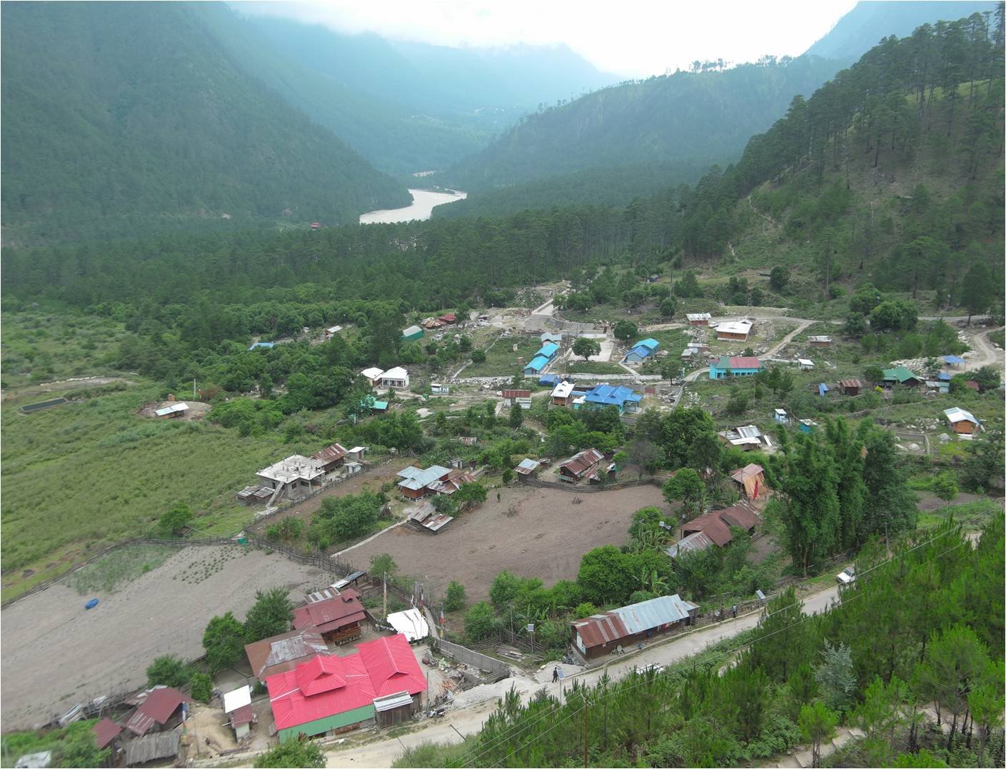 Kaho village and surrounding slopes